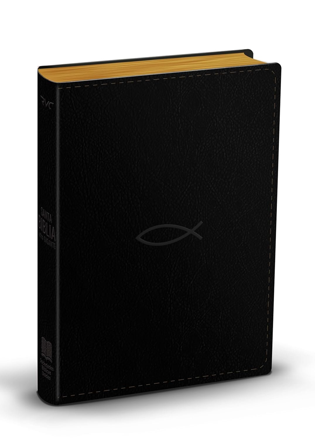 Biblia RVC Mediana Letra Gigante Piel Genuina Negro